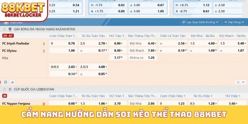 Cẩm nang hướng dẫn soi kèo thể thao 88KBET