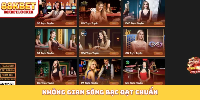 Không gian sòng bạc đạt chuẩn